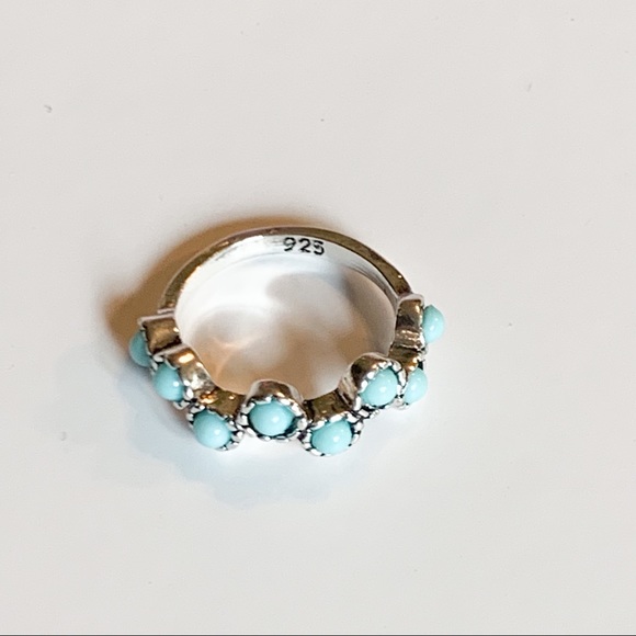 Sterling Silver & Turquoise Bubble Ring - Picture 3 of 4
